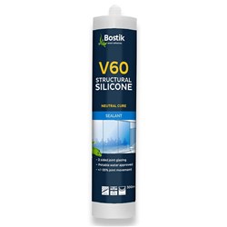 BOSTIK V60 ARCHITECTURAL GRADE GLAZING SILICONE TRANSLUCENT 300ml