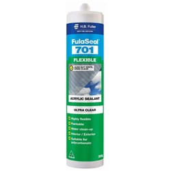 FULLER FULASEAL 701 ULTRA CLEAR ACRYLIC SEALANT 300gms